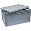 Euro Container, Plastic, Grey, 600x400x220mm thumbnail-3