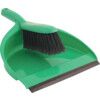 Plastic Dustpan & Soft Brush Set Green thumbnail-0