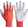 Mechanical Hazard Gloves, Red/Grey, Nylon Liner, Polyurethane Coating, EN388: 2016, 4, 1, 2, 1, Size 8 thumbnail-0