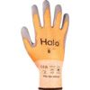 Cut Resistant Gloves, 13 Gauge Cut B, Size 8, Grey & Orange, Nylon-PU Palm, EN388: 2016 thumbnail-1