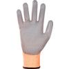 Cut Resistant Gloves, 13 Gauge Cut B, Size 8, Grey & Orange, Nylon-PU Palm, EN388: 2016 thumbnail-2