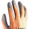 Cut Resistant Gloves, 13 Gauge Cut B, Size 8, Grey & Orange, Nylon-PU Palm, EN388: 2016 thumbnail-4