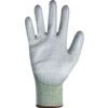 Cut Resistant Gloves, 13 Gauge Cut D, Size 8, Green & Grey, Nylon-PU Palm, EN388: 2016 thumbnail-2