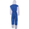 Disposable Hooded Coveralls, Type 5/6, White/Blue, Small, 27-36" Chest thumbnail-1