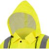 Hi-Vis Waterproof Jacket, Large, Yellow, Polyester, EN20471 thumbnail-2