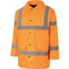 Hi-Vis Waterproof Jacket, Small, Orange, Polyester, EN20471 thumbnail-0