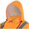 Hi-Vis Waterproof Jacket, Large, Orange, Polyester, EN20471 thumbnail-2