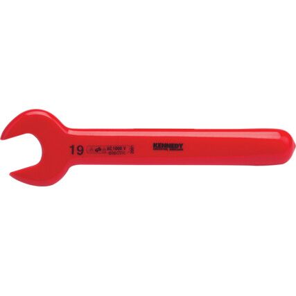 Single End, Insulated Open End Spanner, 11mm, Metric