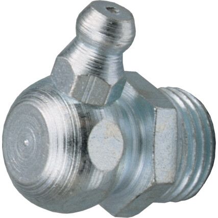 Hydraulic Nipple, 90°, 1/4" BSF, Steel