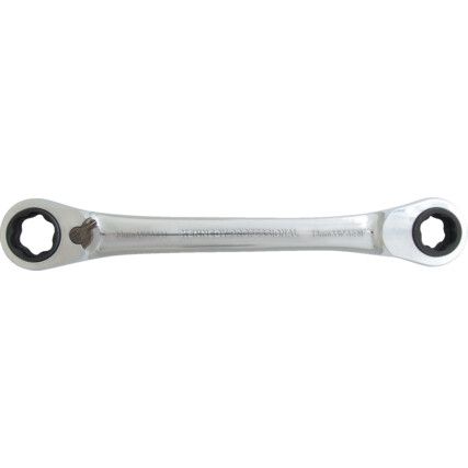 Double End, Ring Spanner, 11 x 13mm/5/16in. x 3/8in.mm/7/16in. x 1/2in.mm/8 x 10mm/E10 x E12mm/E14 x E16mm, Torx
