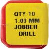 Jobber Drill, 1mm, Normal Helix, High Speed Steel, Black Oxide thumbnail-3