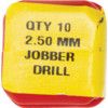 Jobber Drill, 2.5mm, Normal Helix, High Speed Steel, Bright thumbnail-2