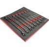 18 Piece Combination Spanner Set in 2/3 Foam Inlay Tool Chests thumbnail-0