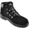 Unisex Safety Boots Size 10, Black, Leather, Composite Toe Cap thumbnail-0