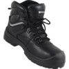 Unisex Safety Boots Size 6, Black, Leather, Waterproof, Steel Toe Cap thumbnail-0