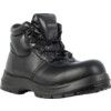 Unisex Safety Boots Size 8, Black, Leather, Water Resistant, Steel Toe Cap thumbnail-0