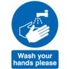Wash Your Hands Please Rigid PVC Sign 210mm x 297mm thumbnail-0