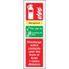 Wet Chemical Fire Extinguisher Rigid PVC Sign 100mm x 300mm thumbnail-0