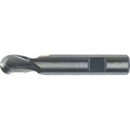 Series 11, Short, Ball Nose Slot Drill, 2mm, 2 fl, Cobalt High Speed Steel, Uncoated