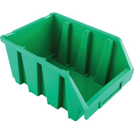 Storage Bins, Plastic, Green, 170x240x126mm
