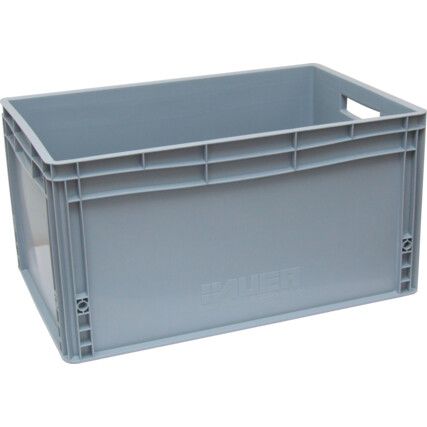 Euro Container, Plastic, Grey, 600x400x220mm