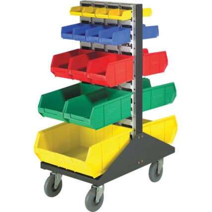 Mobile Trolley Kit C/W 4x5" Castors, Brown/Light Grey/Blue/Green/Red/Yellow, 457x90x1080mm, 29 Pack