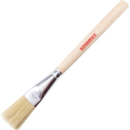 1in., Flat, Synthetic Bristle, Paste Brush, Handle Wood