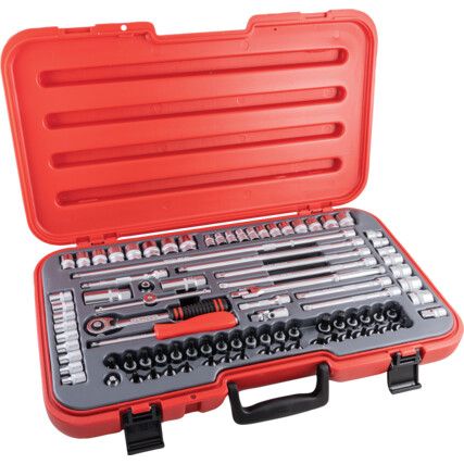 3/8in. Socket Set, Imperial/Metric/Whitworth, Set of 90