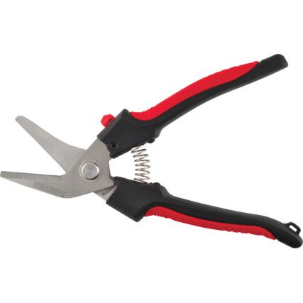 Manual Tin Snips, Cut Left/Right, Blade Stainless Steel