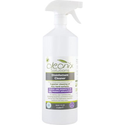 Trigger Hand Spray 1ltr (Empty) Disinfectant Label