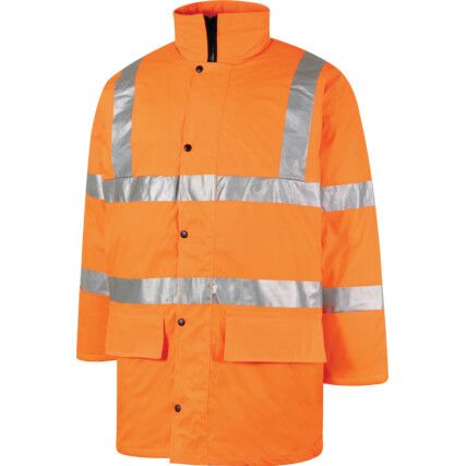 Hi-Vis Breathable Jacket, Medium, Orange, Polyester, EN20471
