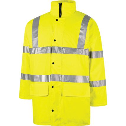 Hi-Vis Breathable Jacket, 4XL, Yellow, Polyester, EN20471