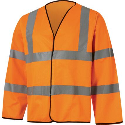 Hi-Vis Lightweight Jacket, Large, Orange, Polyester, EN20471